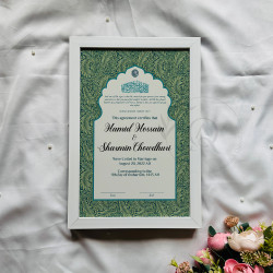 Botanical Islamic Nikahnama Design – Minimal & Elegant