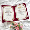 Maroon Velvet Nikahnama Folder – Luxury Marriage Certificate Holder