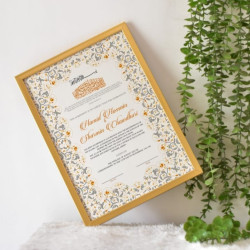 Personalized Islamic Nikah Certificate | Framed Muslim Wedding Certificate Gift