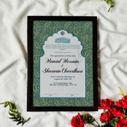Botanical Islamic Nikahnama Design – Minimal & Elegant