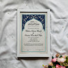 Arch Style Nikahnama with Blue Floral Top Border.