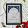 Arch Style Nikahnama with Blue Floral Top Border.