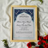 Arch Style Nikahnama with Blue Floral Top Border.