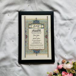 Persian Floral Nikahnama Design – Luxury Islamic Marriage Frame.