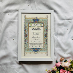 Persian Floral Nikahnama Design – Luxury Islamic Marriage Frame.
