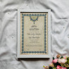 Classic Blue-Gold Floral Nikahnama – Islamic Marriage Certificate