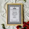 Monochrome Floral Nikahnama – Luxury Islamic Marriage Certificate Frame.