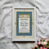 Royal Blue Mughal Nikahnama – Islamic Marriage Frame.