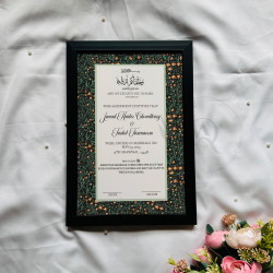 Baagh-e-Wafa Nikahnama – Islamic Marriage Certificate with Midnight Floral Design