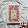 Fuchsia Floral Vintage Nikahnama – Elegant Islamic Marriage Frame.