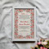 Red & Turquoise Floral Nikahnama – Traditional Islamic Marriage Frame