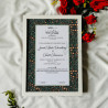 Baagh-e-Wafa Nikahnama – Islamic Marriage Certificate with Midnight Floral Design