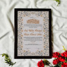 Antique Grey-Gold Baroque Nikahnama – Islamic Marriage Certificate Frame.