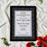 Minimalist Blue-Gold Nikahnama – Islamic Marriage Certificate.