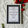 Minimalist Blue-Gold Nikahnama – Islamic Marriage Certificate.