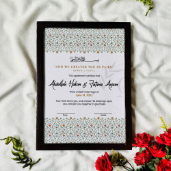 Minimal Floral Garden Nikahnama – Elegant Modern Islamic Certificate.
