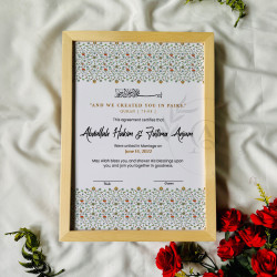 Minimal Floral Garden Nikahnama – Elegant Modern Islamic Certificate.