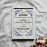 Blue Corner Floral Nikahnama – Elegant Islamic Wedding Certificate.