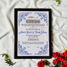 Blue Corner Floral Nikahnama – Elegant Islamic Wedding Certificate.