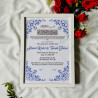 Blue Corner Floral Nikahnama – Elegant Islamic Wedding Certificate.