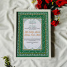 Emerald Geometric Nikahnama – Luxurious Islamic Marriage Certificate Frame.