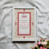 Rose Red Arch Nikahnama – Elegant Islamic Marriage Certificate.