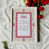 Rose Red Arch Nikahnama – Elegant Islamic Marriage Certificate.