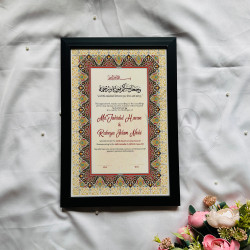 Persian-Inspired Nikahnama – Ornate Islamic Marriage Certificate Frame
