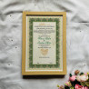 Emerald Green Mosaic Nikahnama – Elegant Islamic Marriage Certificate.