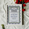 Andalusian Arch Nikahnama – Elegant Islamic Marriage Certificate Frame.