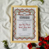 Ruby-Blue Tile Border Nikahnama – Traditional Islamic Marriage Certificate