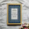 Navy Persian Vine Nikahnama – Islamic Wedding Certificate in White Frame