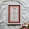 Crimson Red Nikahnama – Elegant Traditional Marriage Certificate Frame
