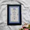 Royal Sapphire Nikahnama – Elegant Islamic Marriage Certificate.