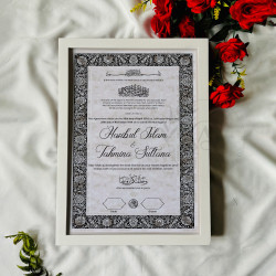 Classic Black Nikahnama – Elegant Islamic Marriage Certificate.