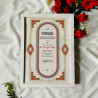 Vintage Arch Red Nikahnama – Islamic Marriage Certificate with Wooden Frame.
