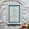 Blue Mosaic Nikahnama – Islamic Marriage Certificate with Moroccan Border.