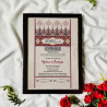 Persian Style Nikahnama – Ornamental Maroon Islamic Marriage Certificate.