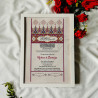 Persian Style Nikahnama – Ornamental Maroon Islamic Marriage Certificate.