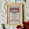 Persian Style Nikahnama – Ornamental Maroon Islamic Marriage Certificate.