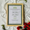 Emerald Green Nikahnama – Islamic Marriage Certificate with Black Frame.