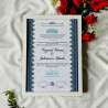 Paisley Side Border Nikahnama – Islamic Marriage Certificate in Wooden Frame