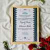 Paisley Side Border Nikahnama – Islamic Marriage Certificate in Wooden Frame