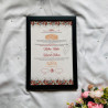 Floral Crest Nikahnama – Islamic Marriage Certificate with Top-Bottom Bloom.