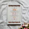 Floral Crest Nikahnama – Islamic Marriage Certificate with Top-Bottom Bloom.