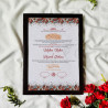 Floral Crest Nikahnama – Islamic Marriage Certificate with Top-Bottom Bloom.
