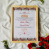 Floral Crest Nikahnama – Islamic Marriage Certificate with Top-Bottom Bloom.