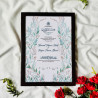 Botanical Watercolor Nikahnama – Islamic Marriage Certificate with Leaf Motif