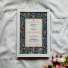 Midnight Floral Nikahnama – Islamic Marriage Certificate with White Frame.